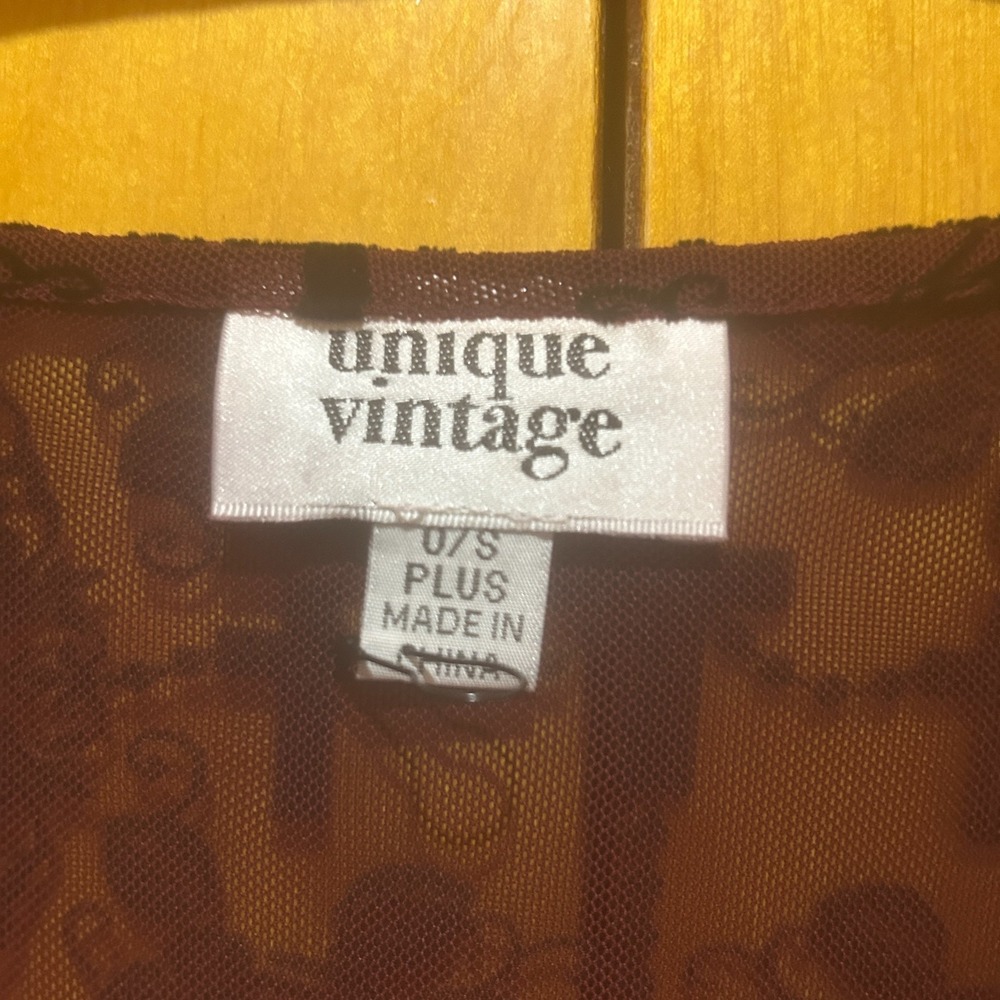 Unique Vintage Kaftan Dress OS Plus Burton Catrina Burgundy Velvet Gothic Witchy - Picture 3 of 8
